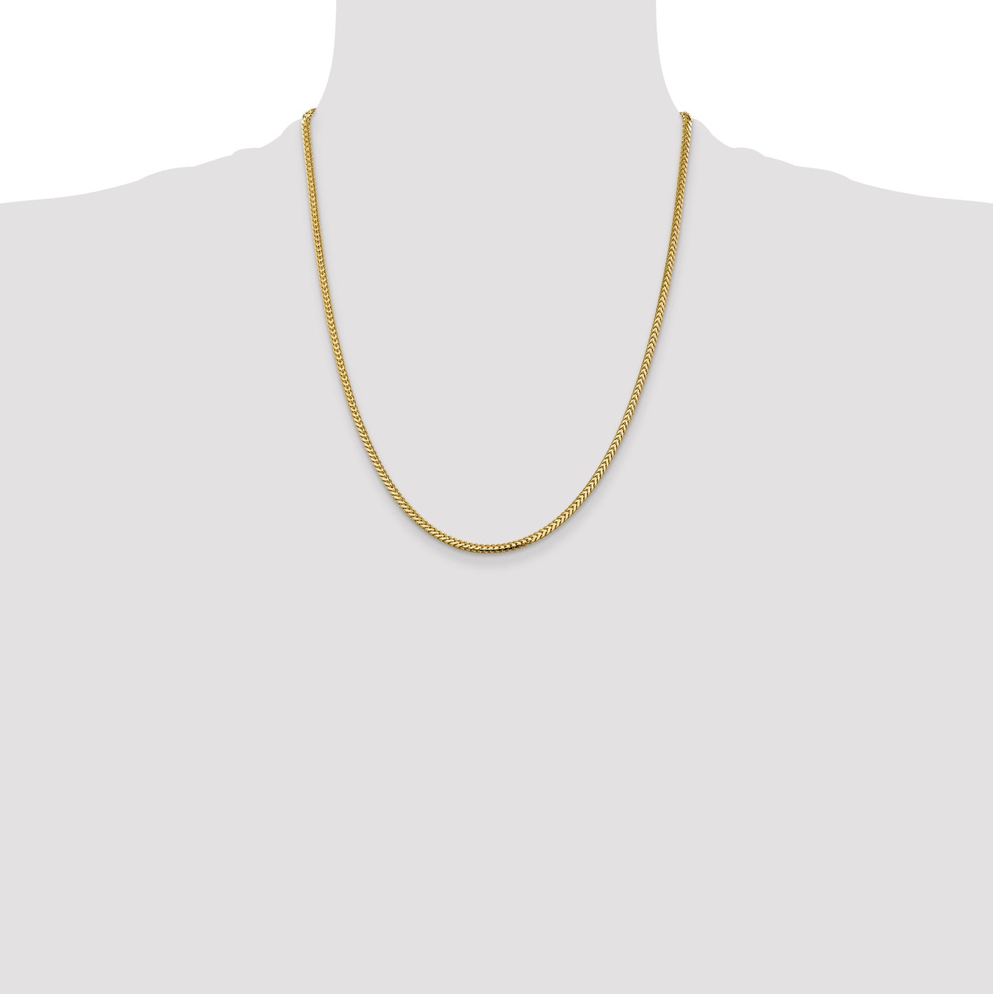 14K 22 inch 2.3mm Franco with Lobster Clasp Chain
