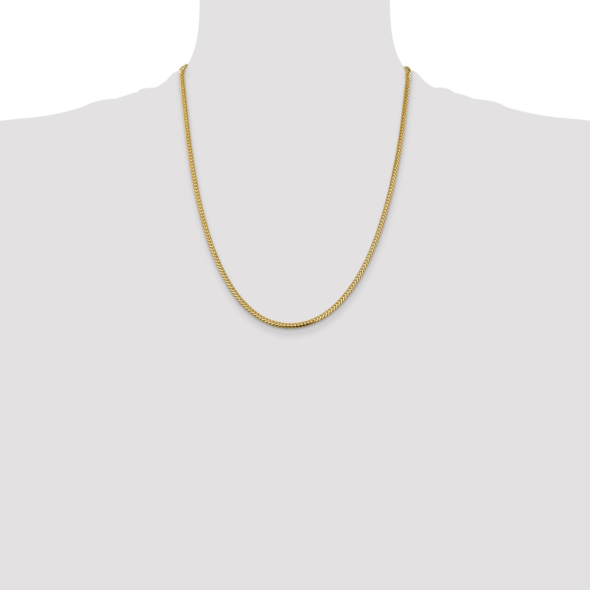 14K 22 inch 2.3mm Franco with Lobster Clasp Chain