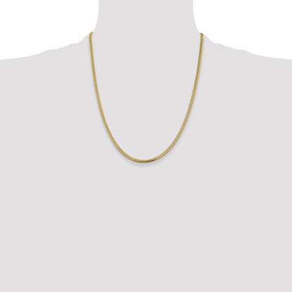 14K 22 inch 2.3mm Franco with Lobster Clasp Chain