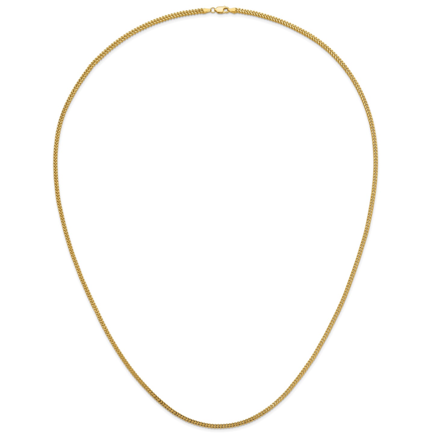 14K 30 inch 2.3mm Franco with Lobster Clasp Chain