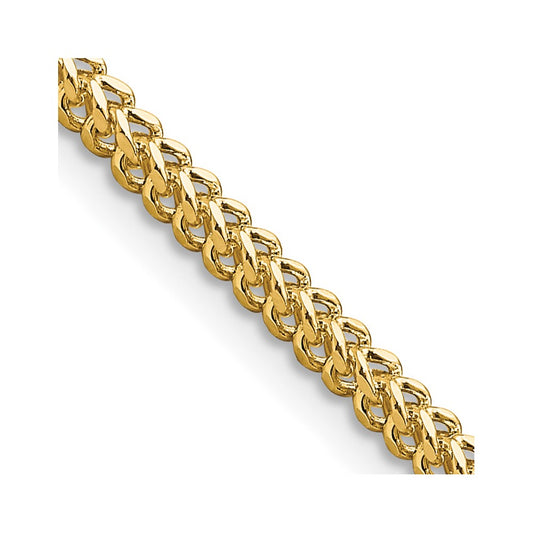 14K 20 inch 2.3mm Franco with Lobster Clasp Chain