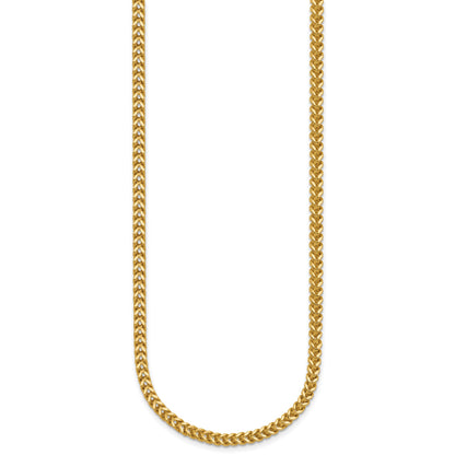 14K 30 inch 2.5mm Franco with Lobster Clasp Chain