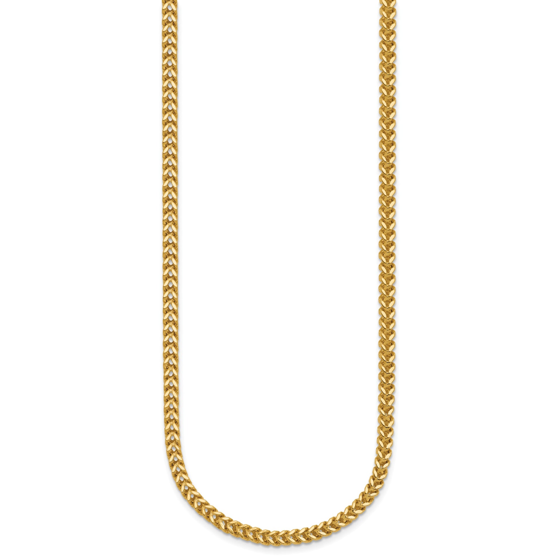 14K 16 inch 2.5mm Franco with Lobster Clasp Chain
