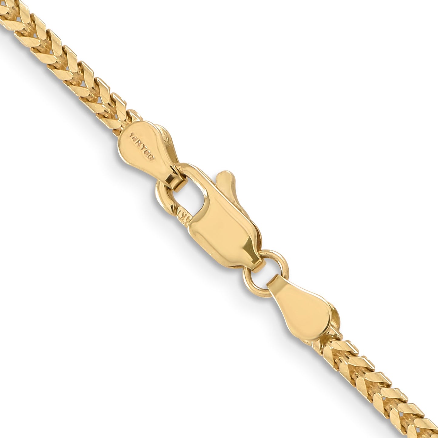 14K 30 inch 2.5mm Franco with Lobster Clasp Chain