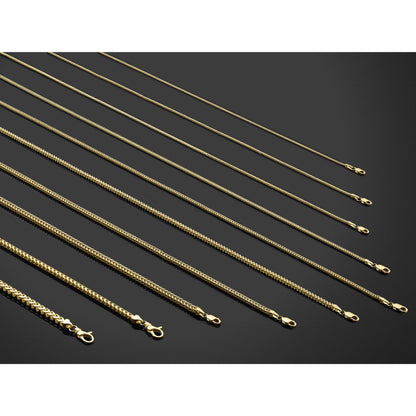 14K 18 inch 3mm Franco with Fancy Lobster Clasp Chain