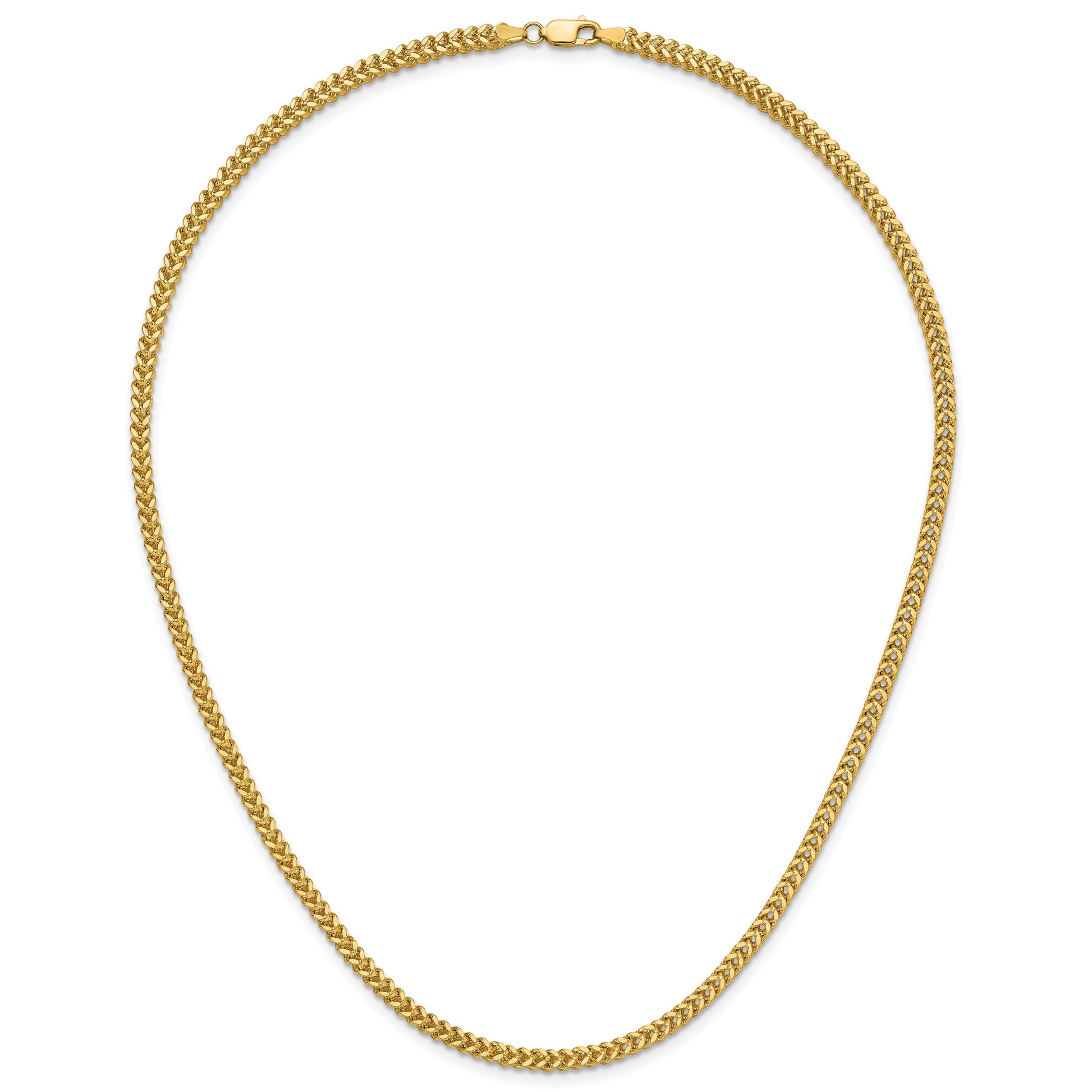 14K 18 inch 2.5mm Franco with Lobster Clasp Chain