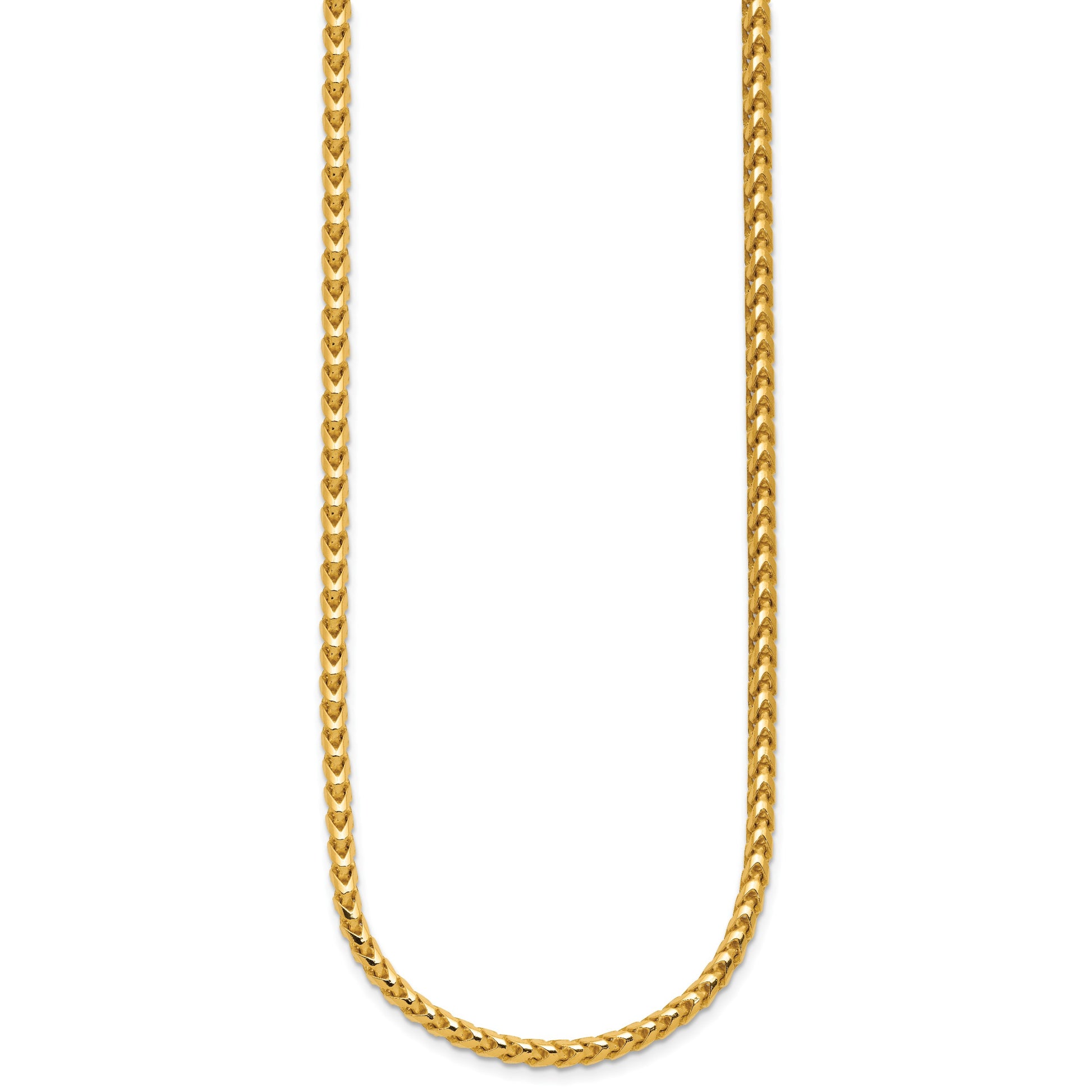 14K 20 inch 3mm Franco with Fancy Lobster Clasp Chain