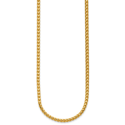 14K 24 inch 3mm Franco with Fancy Lobster Clasp Chain