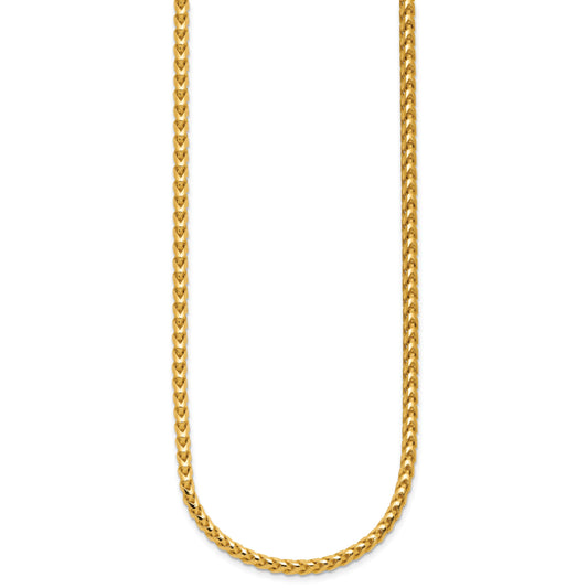 14K 26 inch 3mm Franco with Fancy Lobster Clasp Chain