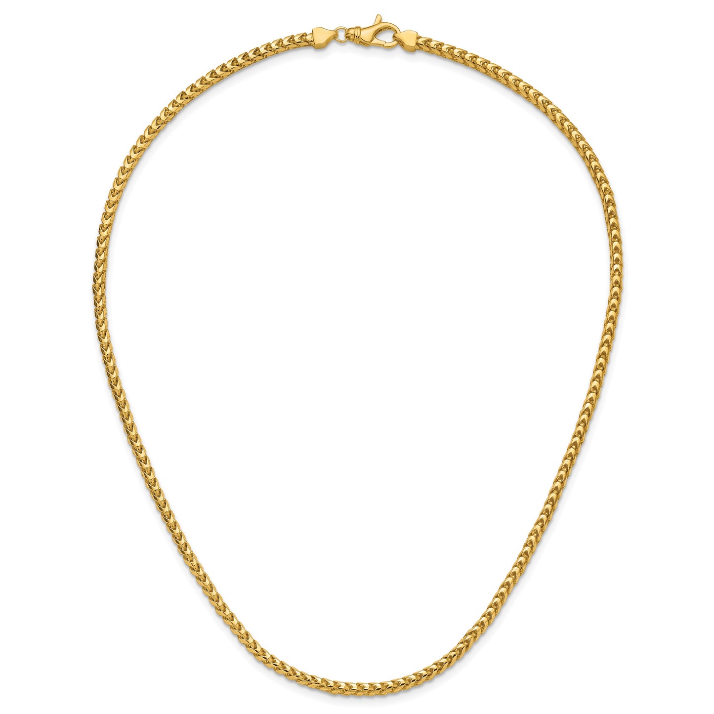 14K 18 inch 3mm Franco with Fancy Lobster Clasp Chain