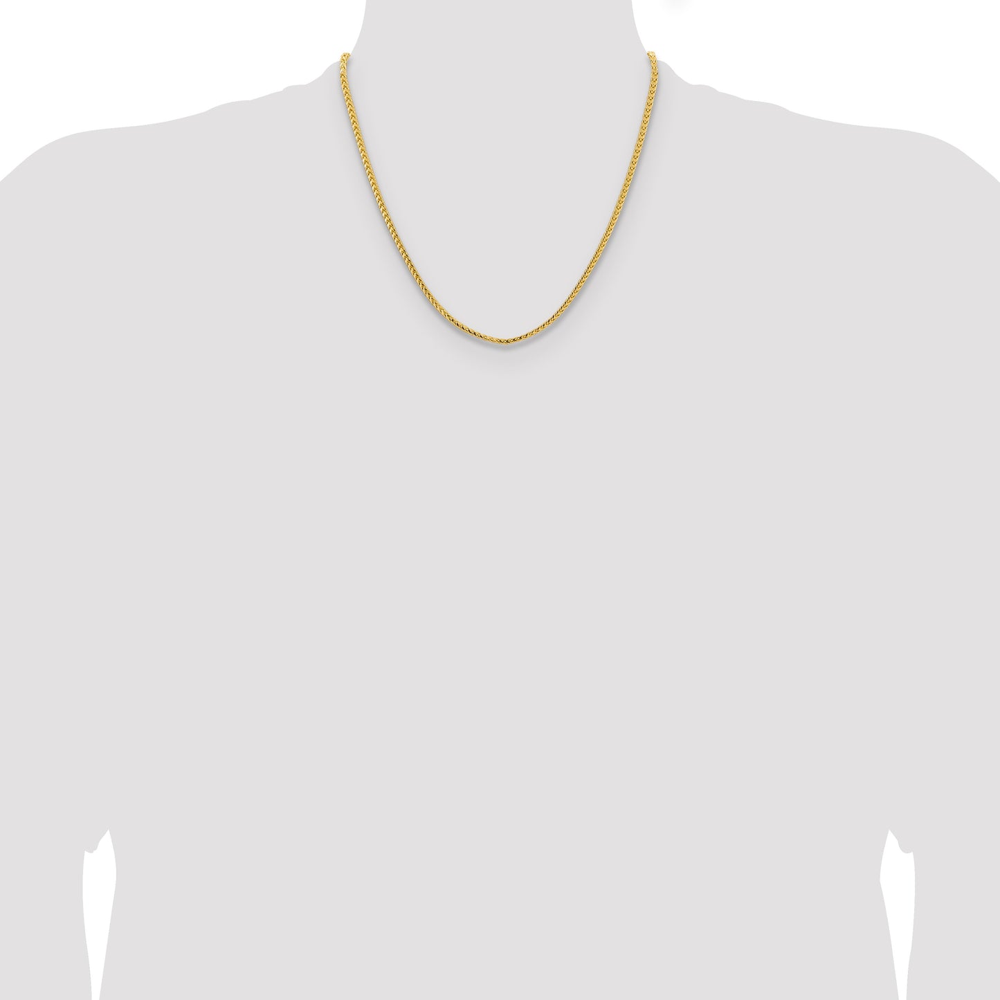 14K 20 inch 3mm Franco with Fancy Lobster Clasp Chain
