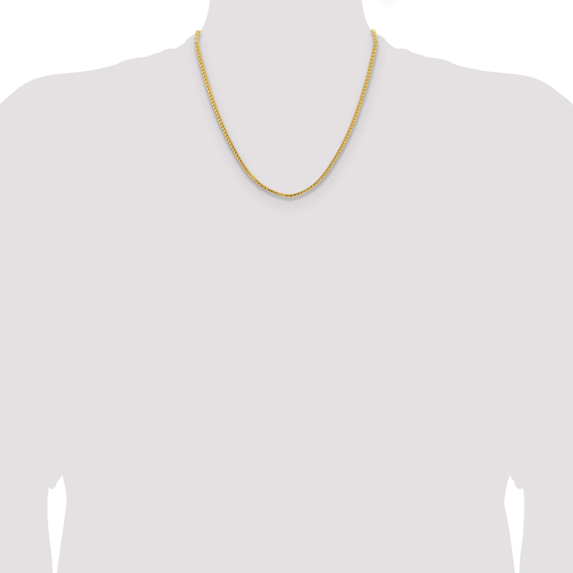 14K 20 inch 3mm Franco with Fancy Lobster Clasp Chain