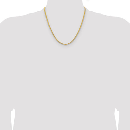 14K 20 inch 3mm Franco with Fancy Lobster Clasp Chain