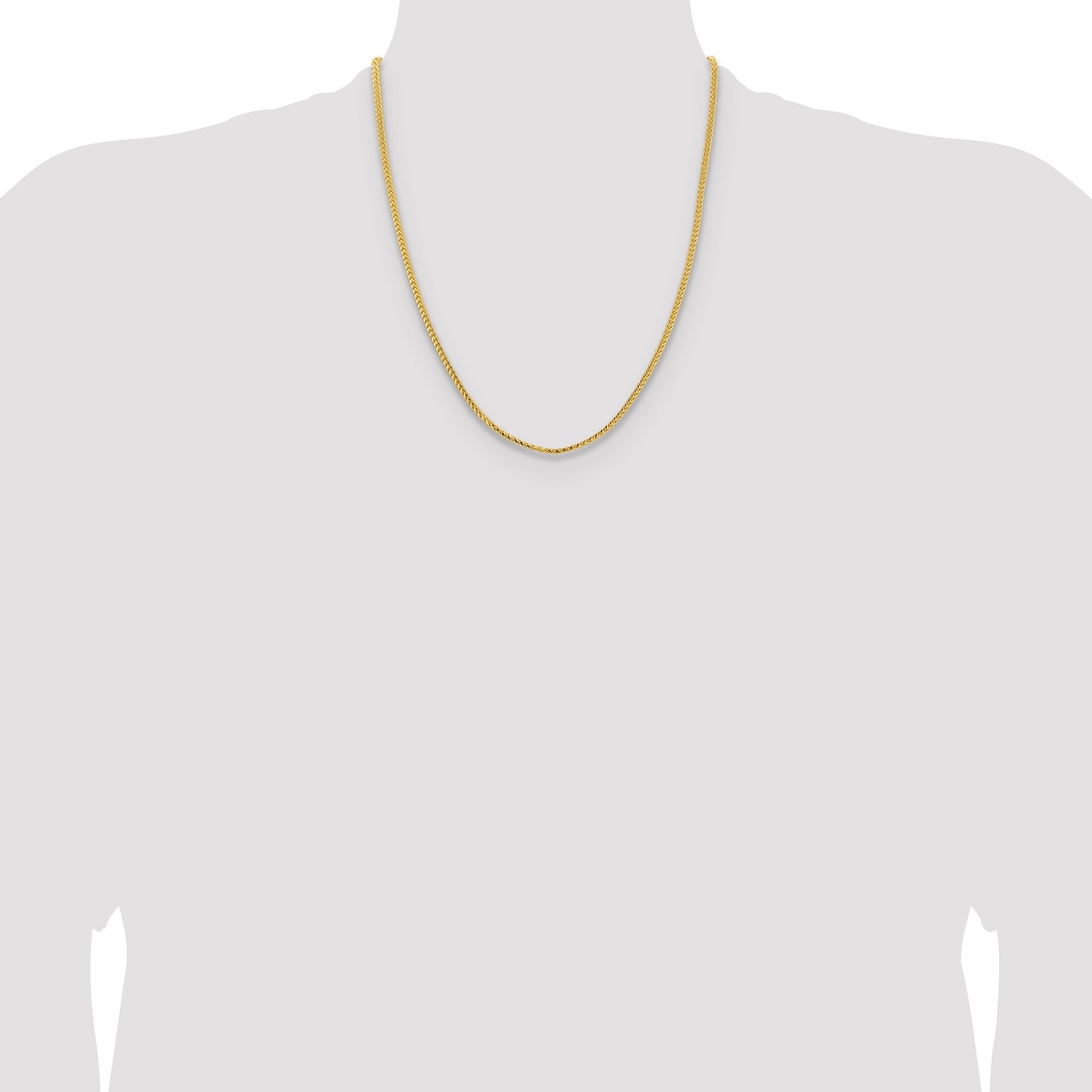 14K 22 inch 3mm Franco with Fancy Lobster Clasp Chain