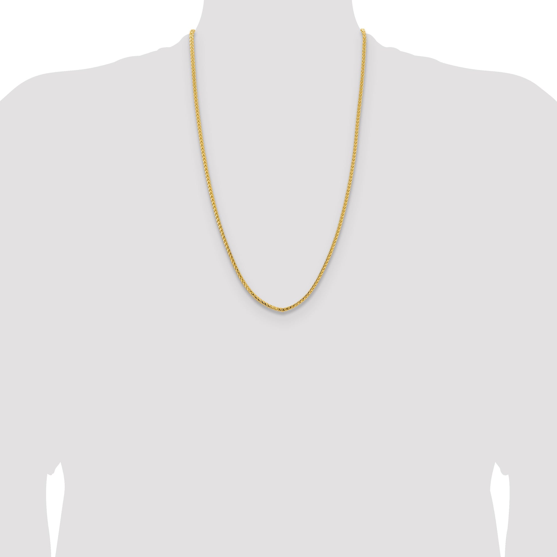 14K 26 inch 3mm Franco with Fancy Lobster Clasp Chain