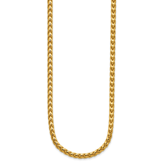 14K 22 inch 3.7mm Franco with Fancy Lobster Clasp Chain