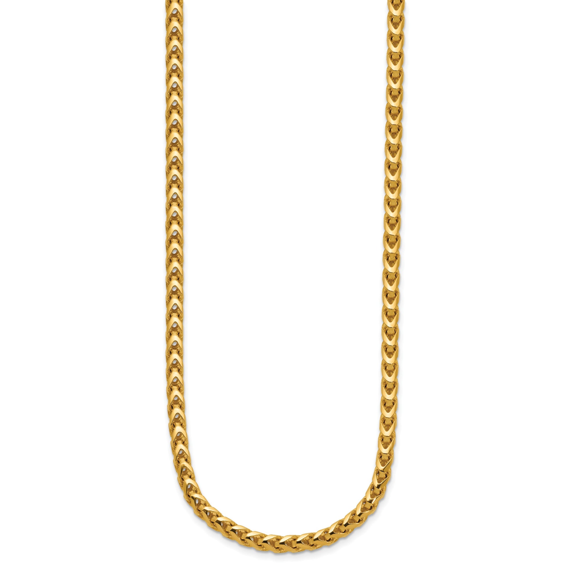 14K 18 inch 3.7mm Franco with Fancy Lobster Clasp Chain