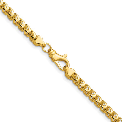 14K 22 inch 3.7mm Franco with Fancy Lobster Clasp Chain