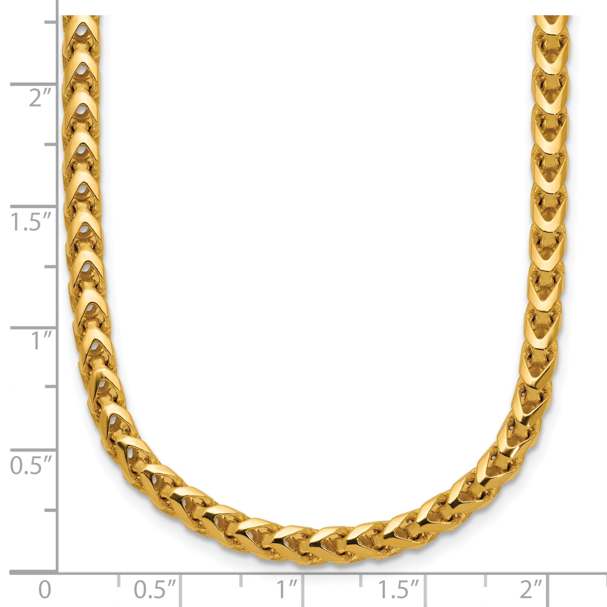 14K 26 inch 3.7mm Franco with Fancy Lobster Clasp Chain