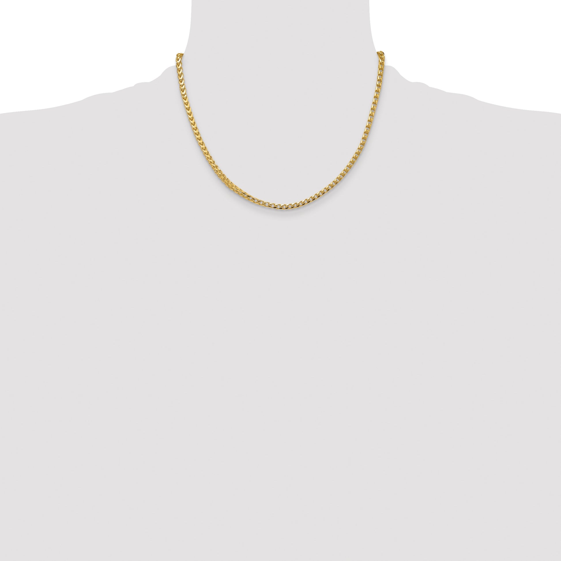 14K 18 inch 3.7mm Franco with Fancy Lobster Clasp Chain