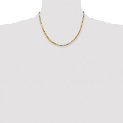 14K 18 inch 3.7mm Franco with Fancy Lobster Clasp Chain