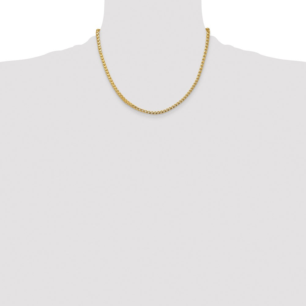 14K 18 inch 3.7mm Franco with Fancy Lobster Clasp Chain