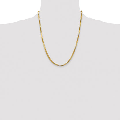 14K 22 inch 3.7mm Franco with Fancy Lobster Clasp Chain