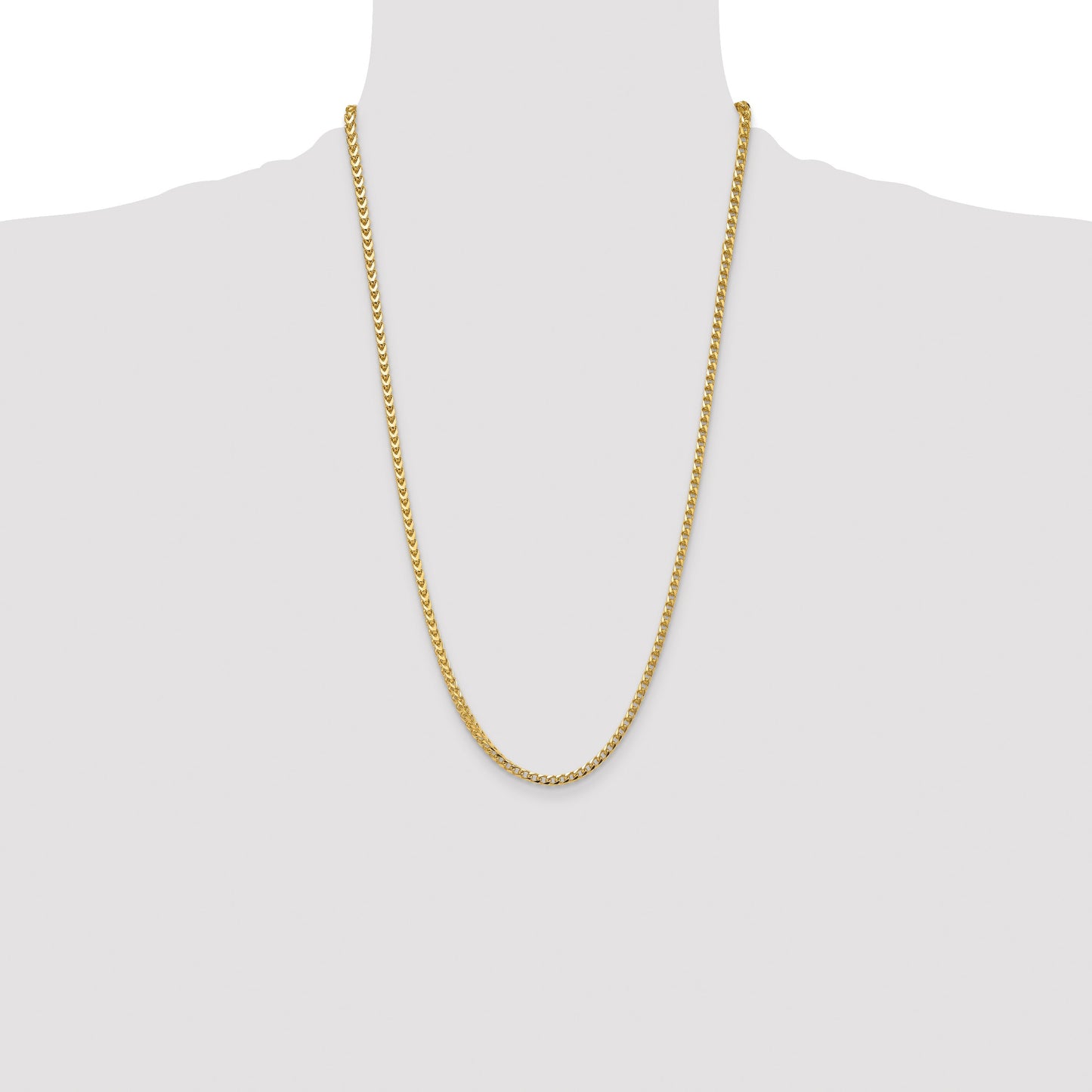 14K 26 inch 3.7mm Franco with Fancy Lobster Clasp Chain