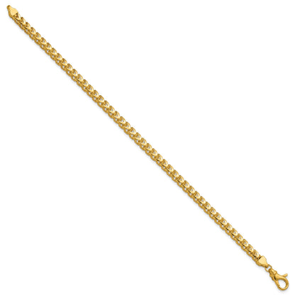 14K 8 inch 3.7mm Franco with Fancy Lobster Clasp Bracelet