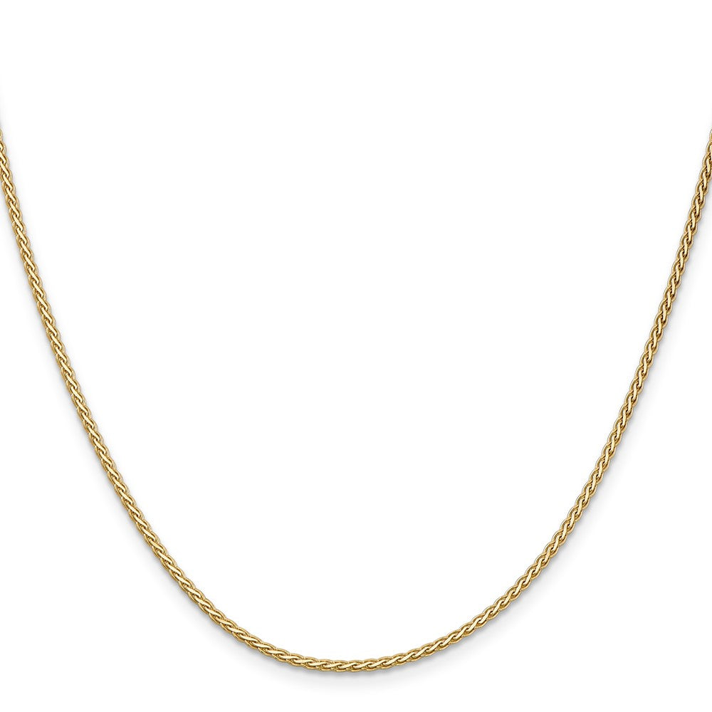 14K 18 inch 1.9mm Flat Wheat with Lobster Clasp Chain