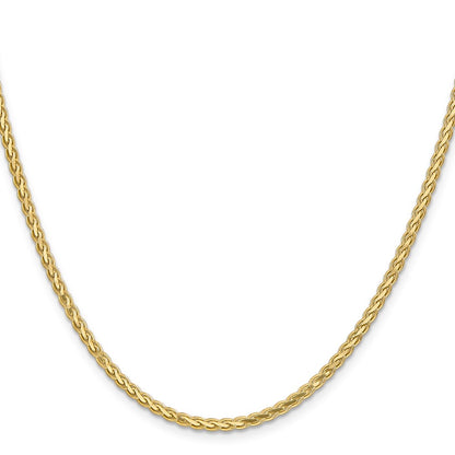 14K 18 inch 2.8mm Flat Wheat with Lobster Clasp Chain