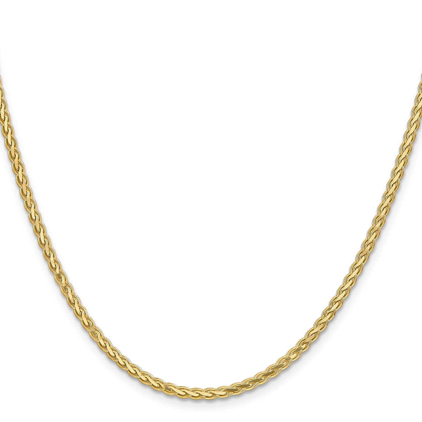 14K 16 inch 2.8mm Flat Wheat with Lobster Clasp Chain