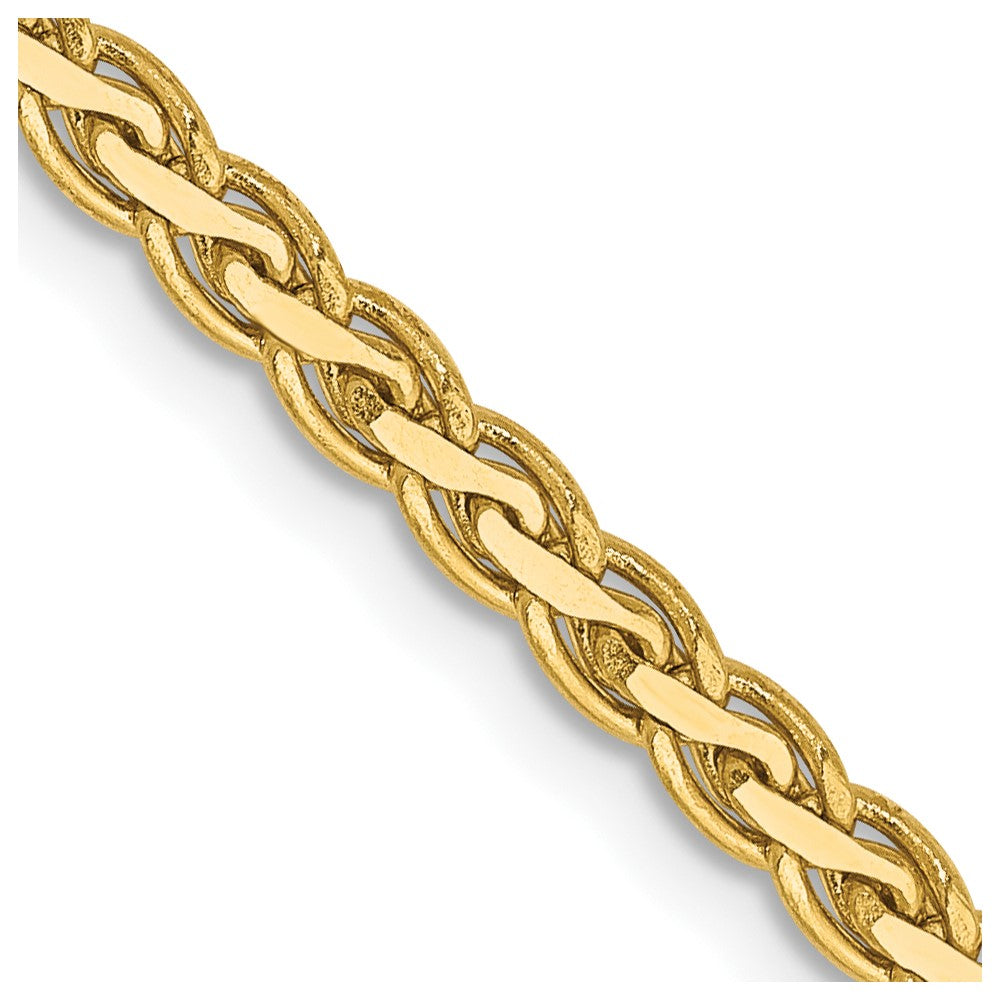 14K 18 inch 2.8mm Flat Wheat with Lobster Clasp Chain