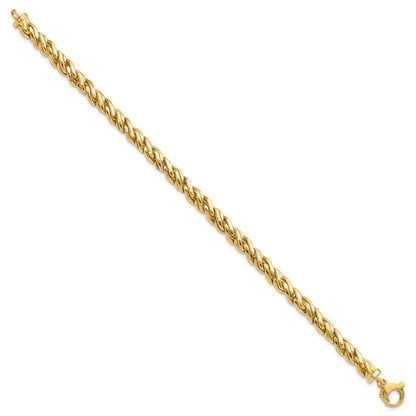 14K Polished 6.00mm Fancy Twist 8 inch Bracelet