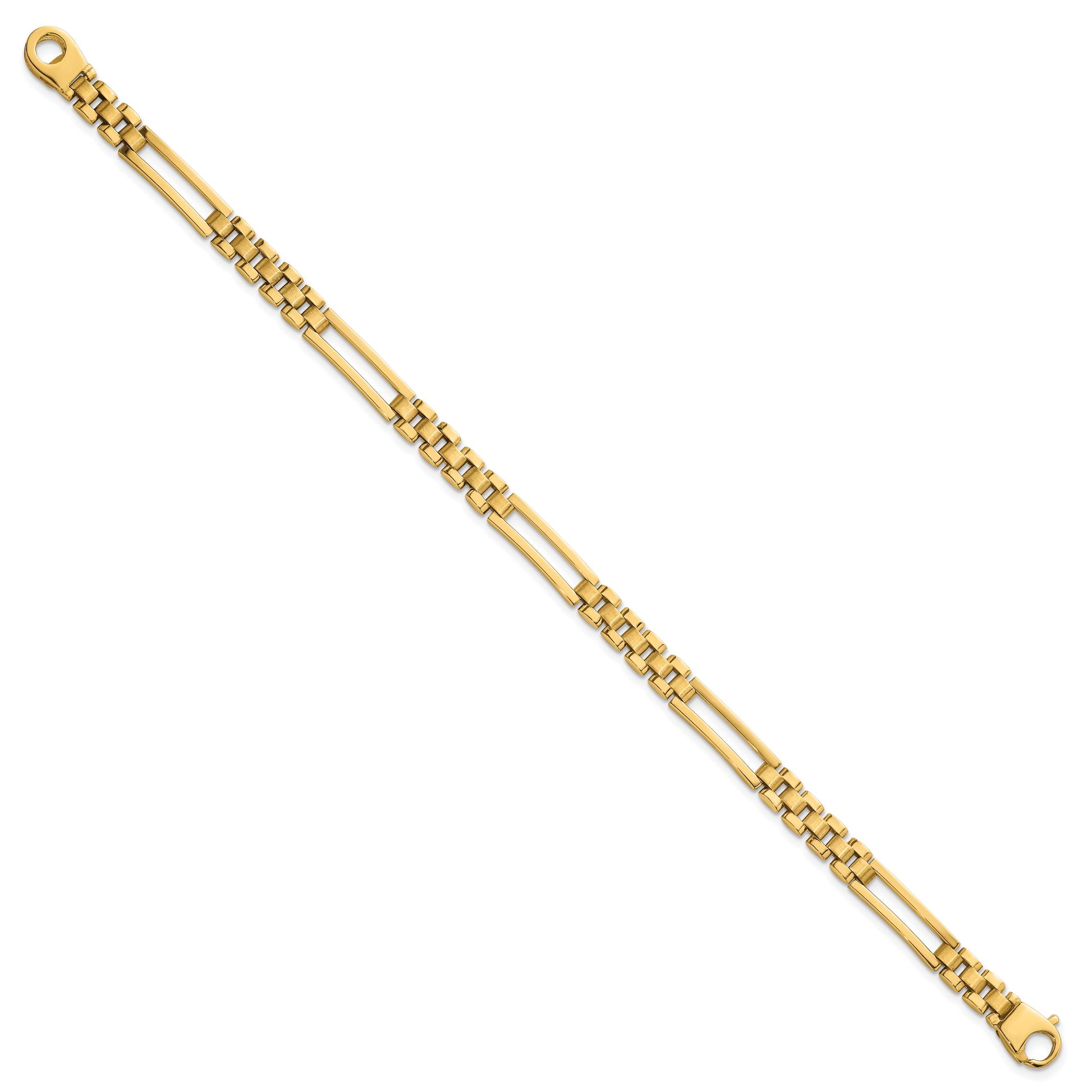 14k Polished 6mm Fancy Open Multi Link 8 inch Bracelet