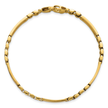 14k Polished 6mm Fancy Open Multi Link 8 inch Bracelet