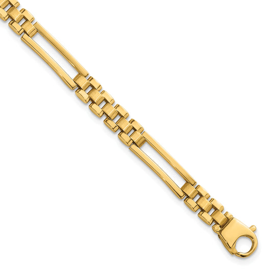 14k Polished 6mm Fancy Open Multi Link 8 inch Bracelet
