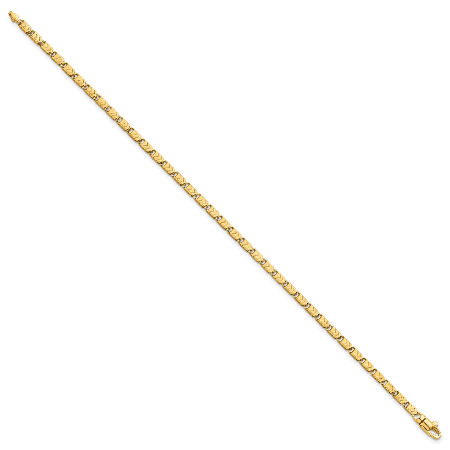 14k Polished 2.6mm Fancy Chevron Link 8.25 inch Bracelet