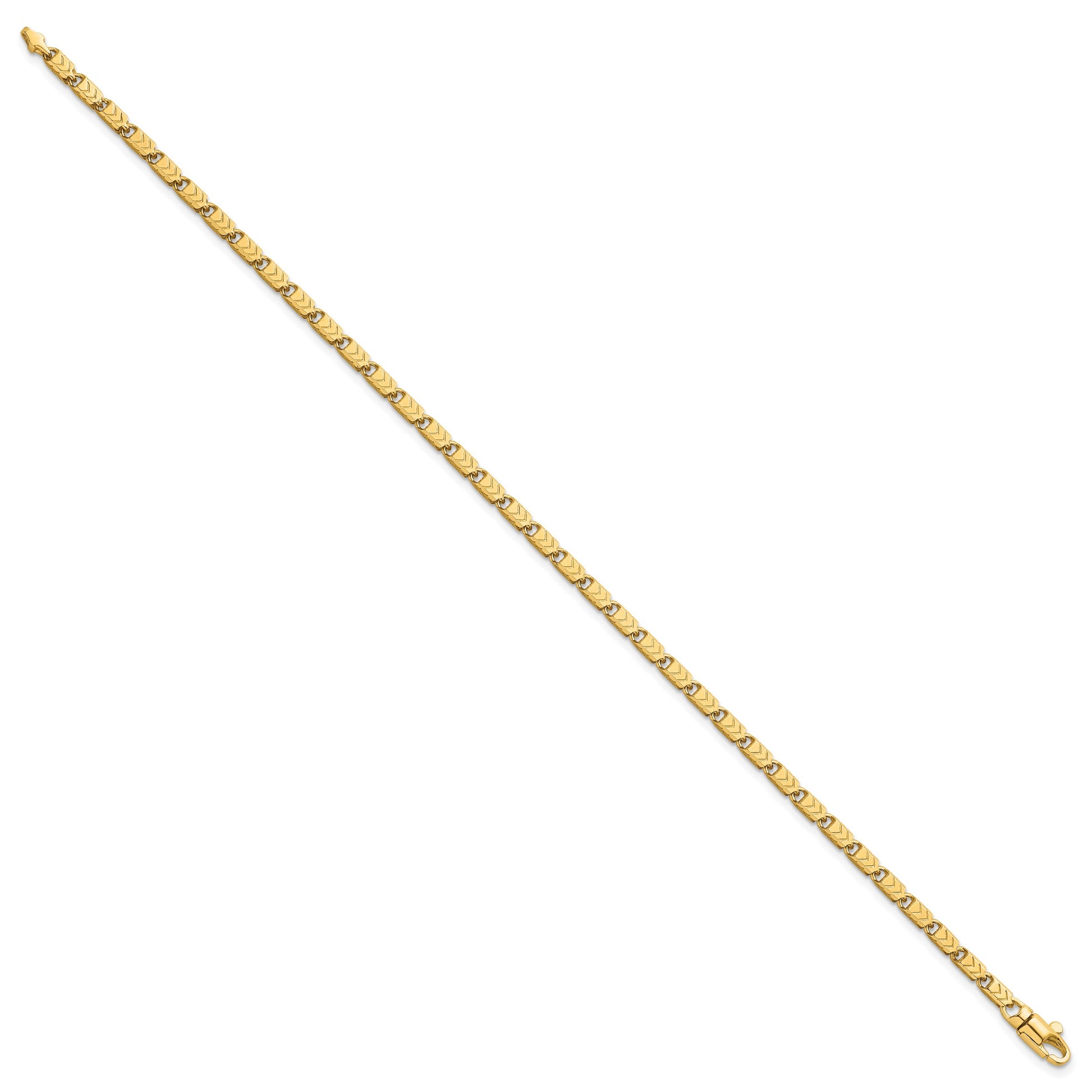 14k Polished 2.6mm Fancy Chevron Link 8.25 inch Bracelet
