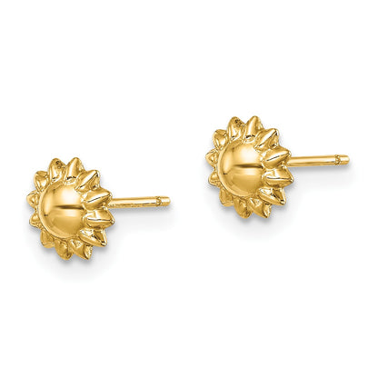 14k Madi K Sunflower Childrens Post Earrings