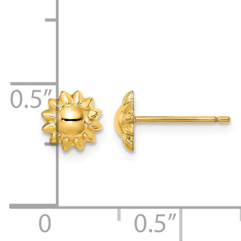14k Madi K Sunflower Childrens Post Earrings
