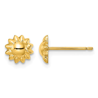 14k Madi K Sunflower Childrens Post Earrings