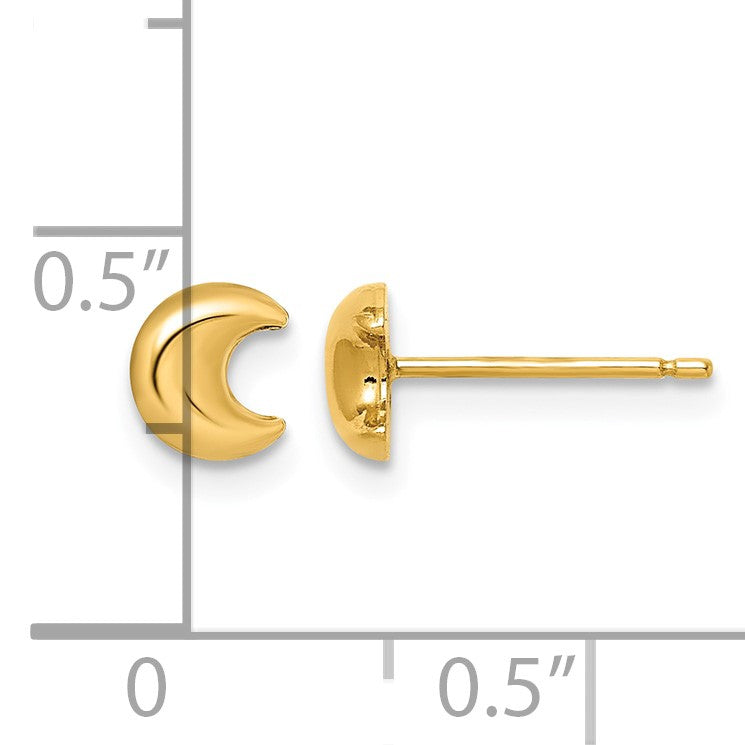 14k Madi K Moon Childrens Post Earrings