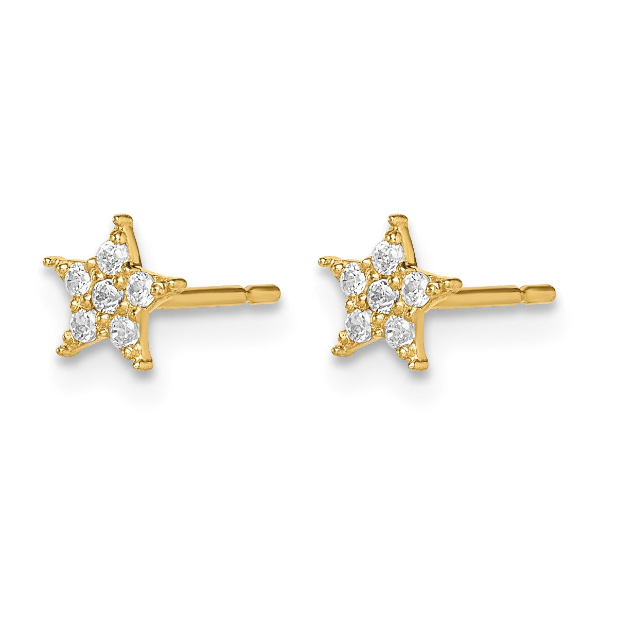 14k Madi K Star CZ Childrens Post Earrings