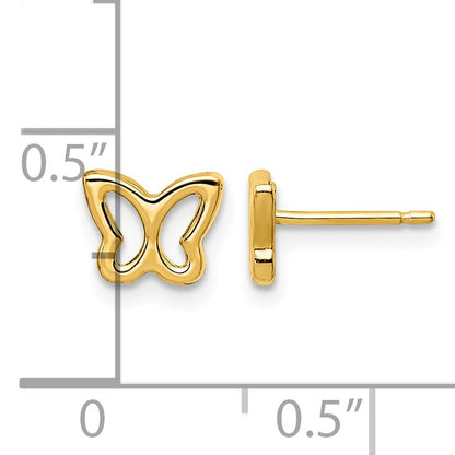 14k Madi K Cut-out Butterfly Childrens Post Earrings