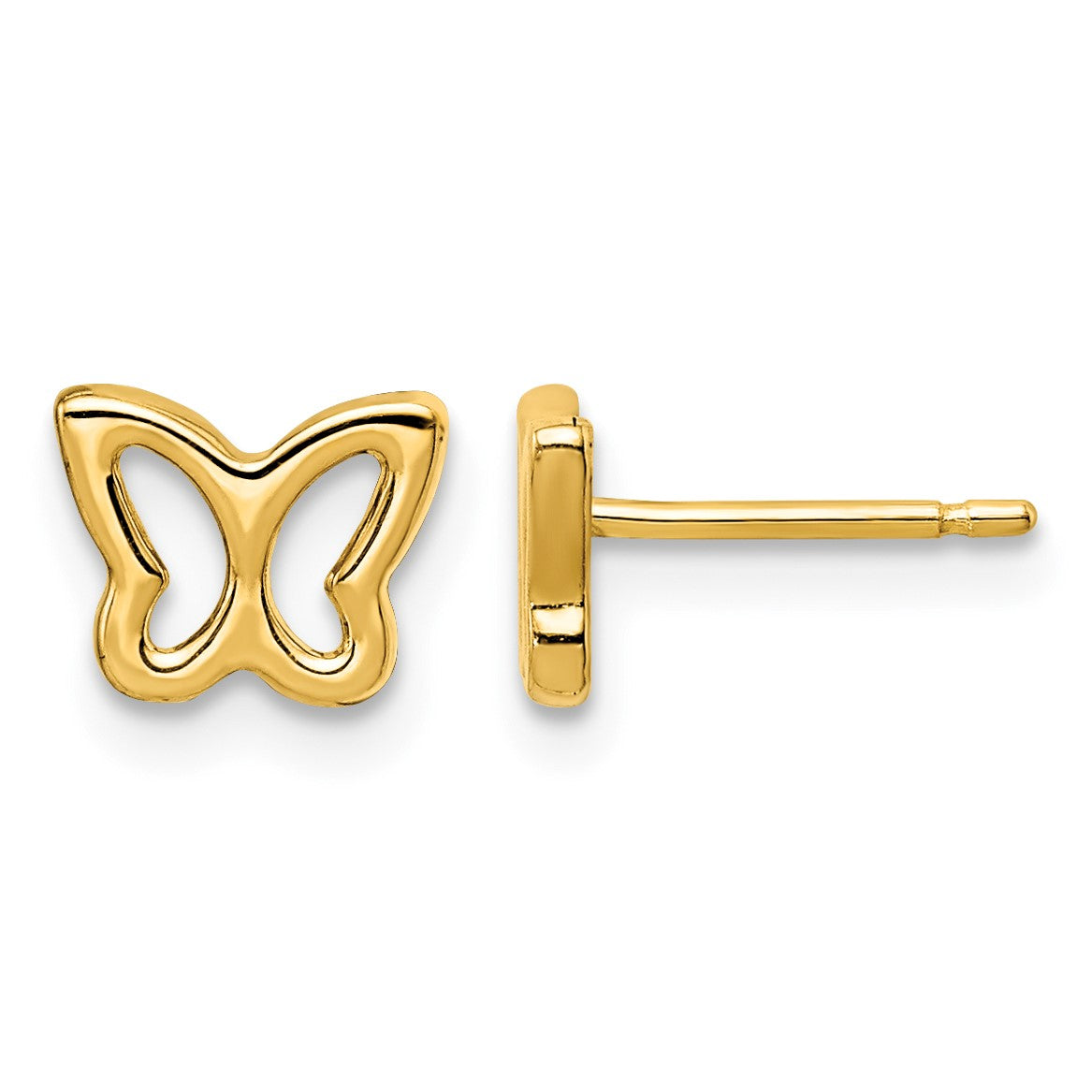 14k Madi K Cut-out Butterfly Childrens Post Earrings
