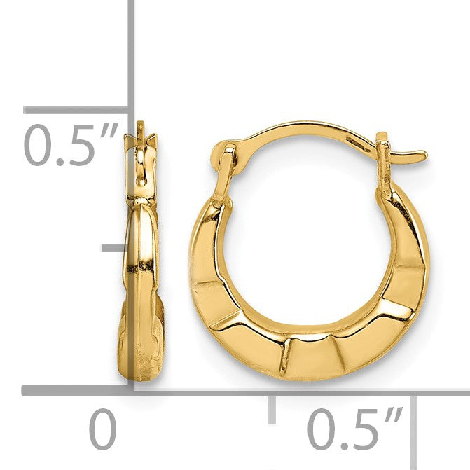 14k Madi K Polished 12mm Hoop Earrings