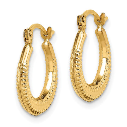 14k Madi K Textured Hoop Earrings