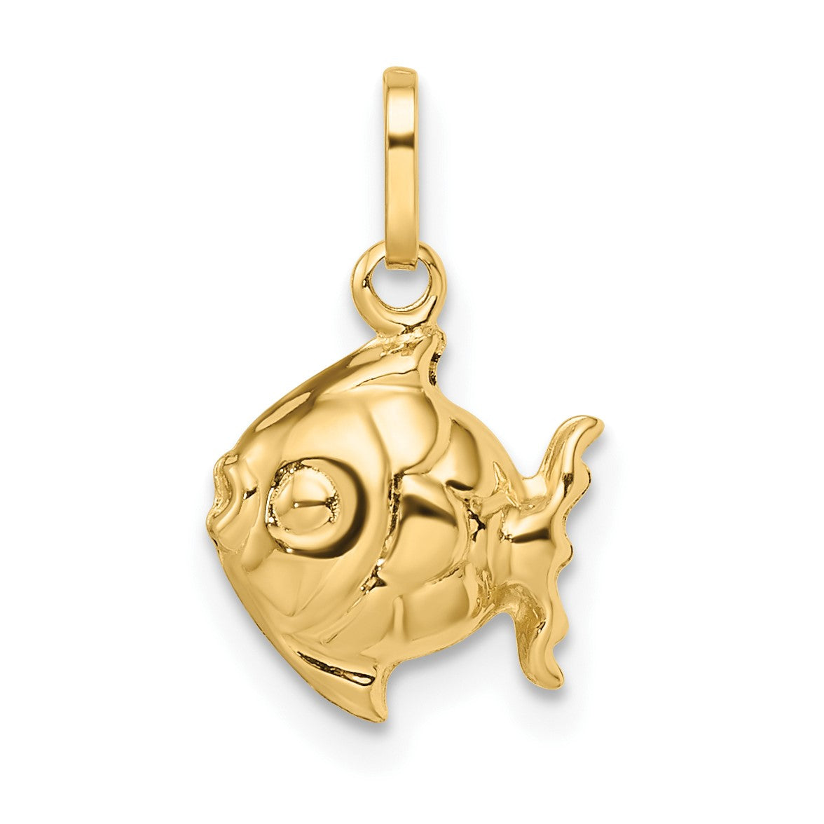 14k Madi K Polished 3-D Fish Childrens Pendant