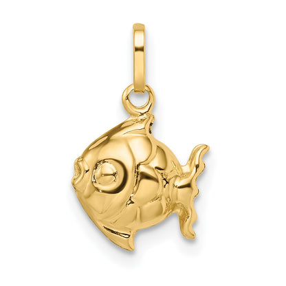 14k Madi K Polished 3-D Fish Childrens Pendant